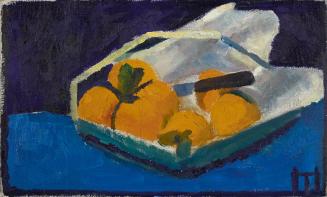 Helene von Taussig, Stillleben mit Orangen, um 1920, Öl auf Leinwand, 31 × 49 cm, Leihgabe der  ...