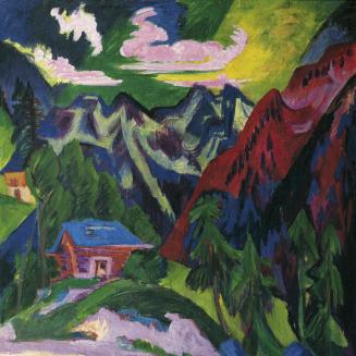 Ernst Ludwig Kirchner, Die Klosterser Berge, um 1923, Öl auf Leinwand, 120,5 x 120,5 cm, Belved ...