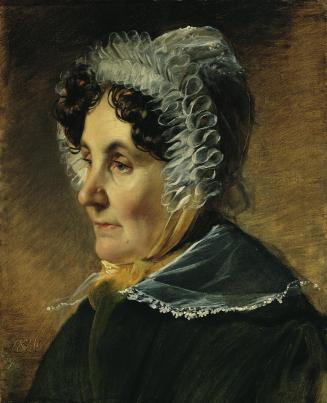 Friedrich von Amerling, Theresia Amerling, die Mutter des Künstlers, 1836, Öl auf Karton auf Ho ...