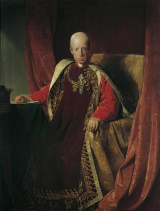 Friedrich von Amerling, Kaiser Franz I. von Österreich (1804-1835) im Ornat des Ordens vom Gold ...