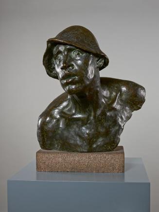 Constantin Emile Meunier, Puddler, 1894/1895, Bronze, Steinsockel, Bronze: 48,2 × 43 × 34 cm, B ...