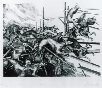 Witold Krzysztof Skórczewski, Getümmel, 1981, Radierung auf Papier, 19 x 24 cm, Belvedere, Wien ...
