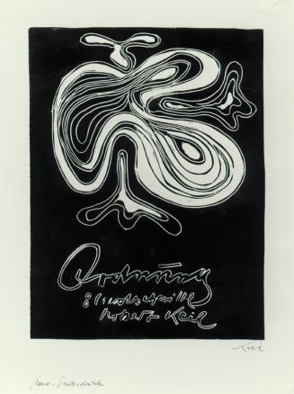 Robert Keil, Ordnung, um 1967, Linolschnitt, 60 x 48,5 cm, Belvedere, Wien, Inv.-Nr. 9113