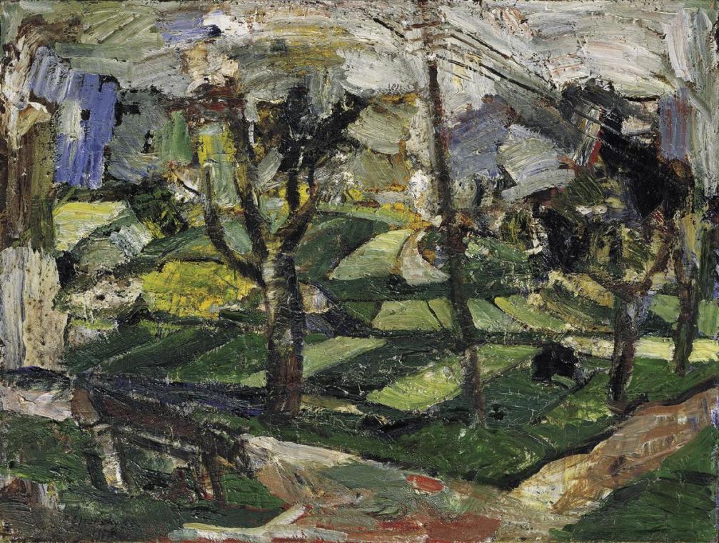 Ferdinand Stransky, Landschaft bei Pulkau, 1959, Öl auf Leinwand, 60 x 80 cm, Belvedere, Wien,  ...