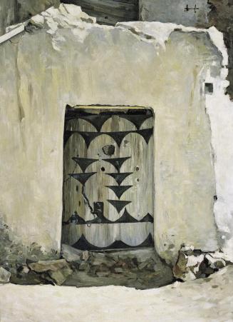 Leopold Hauer, Médenine – Kleines Tor, 1976, Öl auf Leinwand auf Hartfaserplatte, 81 x 60 cm, B ...