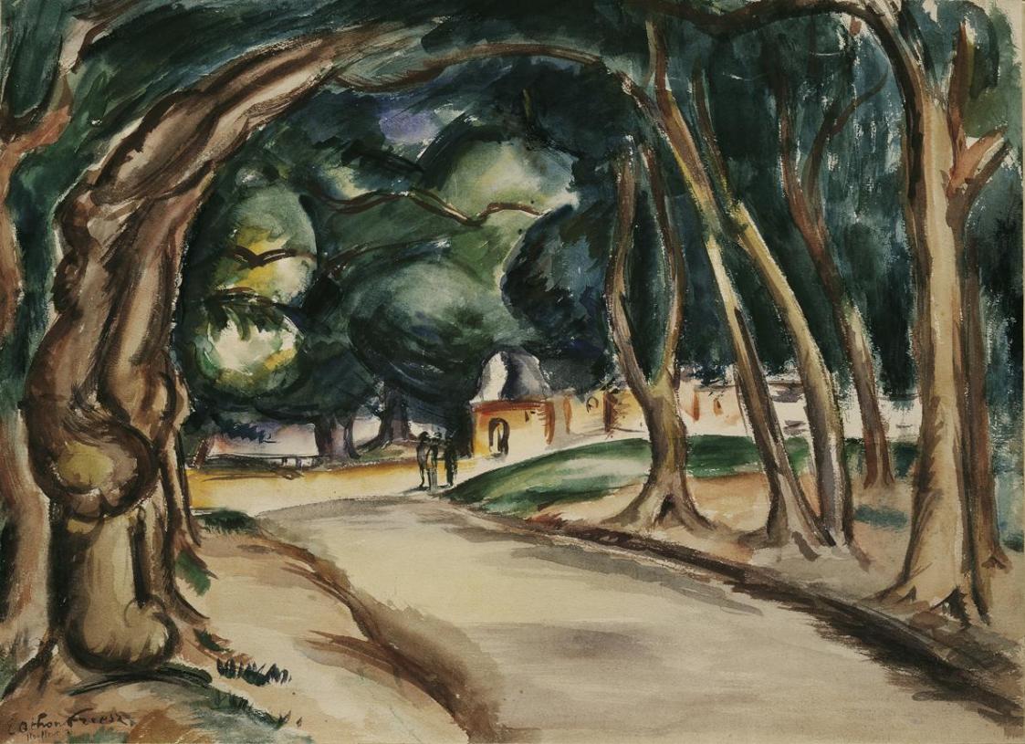 Achille-Émile-Othon Friesz, Allee, 1921, Aquarell auf Papier, 43,2 x 59,5 cm, Belvedere, Wien,  ...