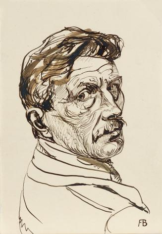 Franz Barwig d. Ä., Selbstbildnis, 1927, Tusche auf Papier, 29 x 20,3 cm, Belvedere, Wien, Inv. ...