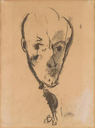 Herbert Boeckl, Bruno Grimschitz, 1920, Kohle auf Papier, 48 × 36 cm, Belvedere, Wien, Inv.-Nr. ...