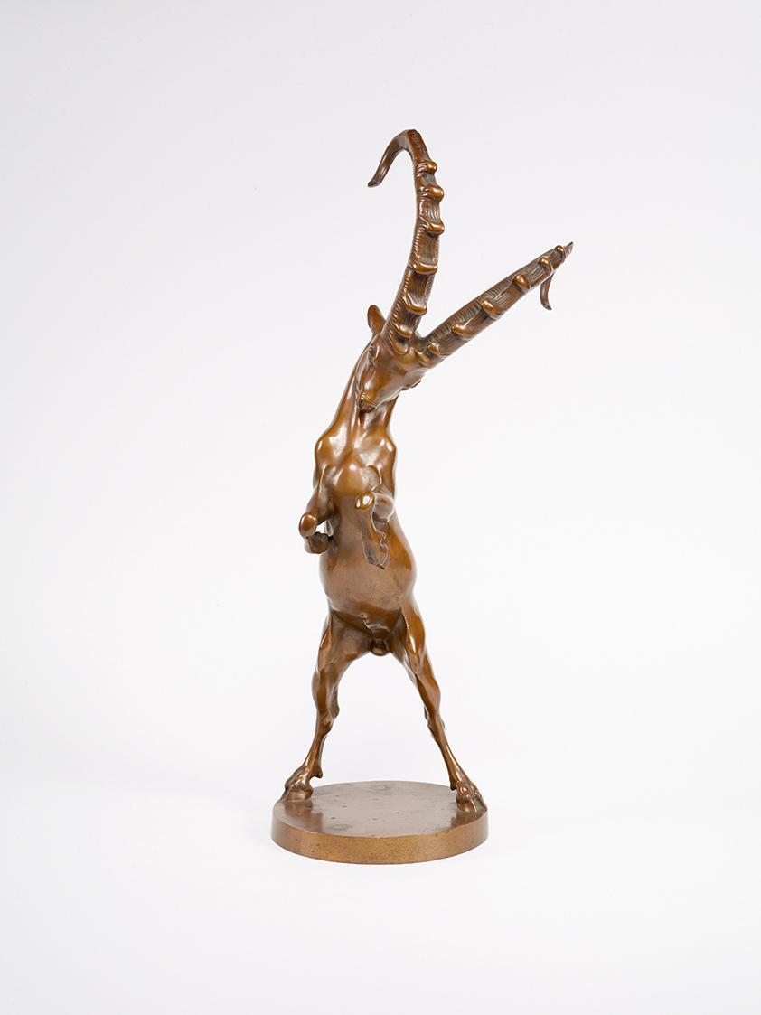 Franz Barwig d. Ä., Kämpfender Steinbock, 1911, Bronze, patiniert, 55 × 23 × 17 cm, Belvedere,  ...