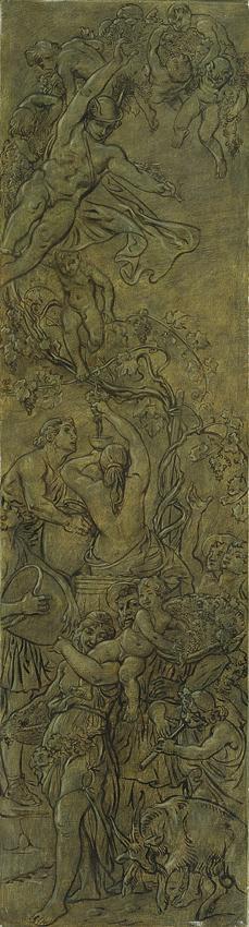 Unbekannter Künstler, Bacchische Szene, 19. Jahrhundert, Öl auf Leinwand, 88 x 24 cm, Belvedere ...