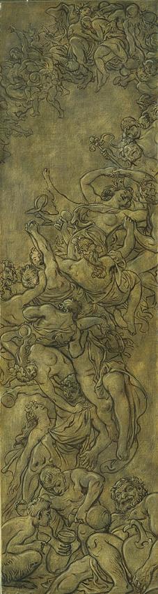 Unbekannter Künstler, Bacchische Szene, 19. Jahrhundert, Öl auf Leinwand, 88 x 24 cm, Belvedere ...