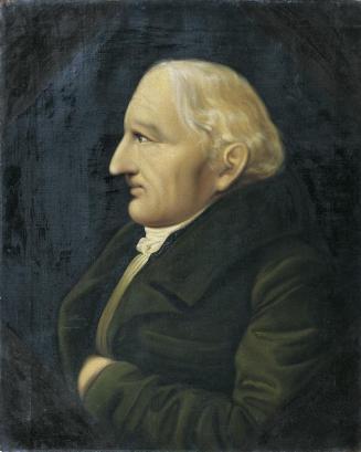 Unbekannter Künstler, Leopold Ruard (II) im Profil (gest. 1834), um 1820, Öl auf Leinwand, 54 x ...
