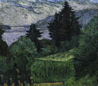 Ernst Riederer, Ausblick am See, 1920, Öl auf Leinwand, 46,5 × 52 cm, Belvedere, Wien, Inv.-Nr. ...
