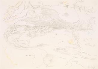 Max Weiler, In Alaska, 1969, Bleistift, 20,4 × 29,4 cm, Belvedere, Wien, Inv.-Nr. 10852