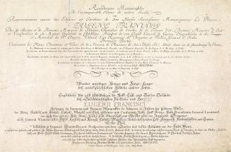 Salomon Kleiner, Titelblatt des ersten Teils, 1731, Kupferstich, Druck in Schwarz auf Papier, D ...