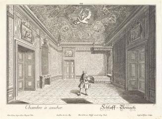 Salomon Kleiner, Paradeschlafzimmer, 1734, Radierung, Druck in Schwarz auf Papier, Dauerleihgab ...