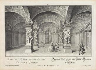 Salomon Kleiner, Sala Terrena, 1735, Radierung, Druck in Schwarz auf Papier, Dauerleihgabe aus  ...