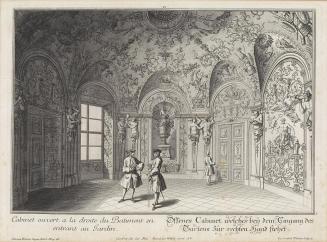 Salomon Kleiner, Offenes Kabinett im Nordostturm, 1735, Radierung, Druck in Schwarz auf Papier, ...
