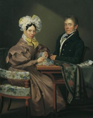 Leopold Fertbauer, Porträt einer Dame und eines Herrn, 1832, Öl auf Holz, 44 x 35 cm, Belvedere ...
