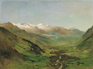 Anton Romako, Das Gasteinertal I, Herbst 1877, Öl auf Leinwand, 49 x 66 cm, Belvedere, Wien, In ...