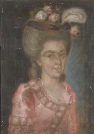 Unbekannter Künstler, Therese Koschack, um 1750/1800, Pastell auf Papier auf Leinwand, 58 x 42  ...