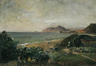 Emil Jakob Schindler, Das Ionische Meer bei Korfu, 1888, Öl auf Leinwand, 23 x 33 cm, Belvedere ...
