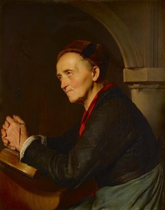 Franz Eybl, Betende Bäuerin, 1845, Öl auf Leinwand, 33,5 × 27 cm, Belvedere, Wien, Inv.-Nr. 111 ...