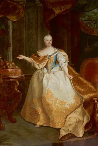 Martin van Meytens, Kaiserin Maria Theresia, um 1750/1765, Öl auf Leinwand, 282 × 189 cm, Belve ...