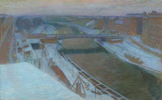 Maximilian Suppantschitsch, Stephanienbrücke, 1901, Pastell auf Papier, 66 x 107 cm, Belvedere, ...