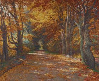 Olga Wisinger-Florian, Praterallee im Herbst, um 1900, Öl auf Leinwand, 171 x 211 cm, Belvedere ...