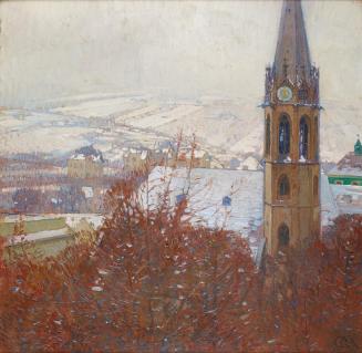 Carl Moll, Heiligenstadt im Schnee, 1904/1905, Öl auf Leinwand, 60 x 60 cm, Belvedere, Wien, In ...