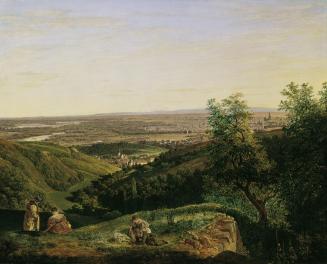 Matthias Rudolf Toma, Blick auf Wien vom Krapfenwaldl, 1834, Öl auf Holz, 35 x 43 cm, Belvedere ...
