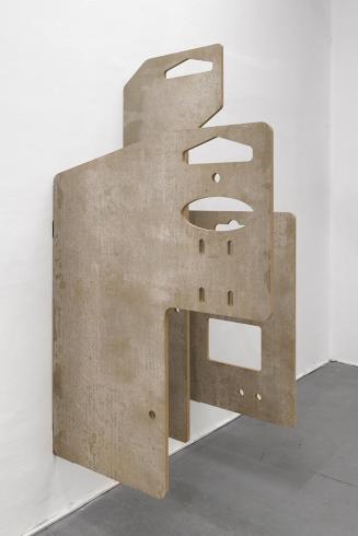 Benjamin Hirte, tag (BBB, loud & clear), 2014, Faserzement, 110 × 73 × 2 cm, Belvedere, Wien, I ...