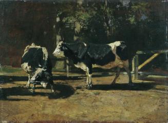 Rudolf Ribarz, Kühe auf der Weide, um 1874, Öl auf Holz, 44 x 60 cm, Belvedere, Wien, Inv.-Nr.  ...