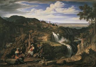 Josef Anton Koch, Die Wasserfälle von Tivoli bei Rom, nach 1818, Öl auf Leinwand, 103,5 x 148 c ...