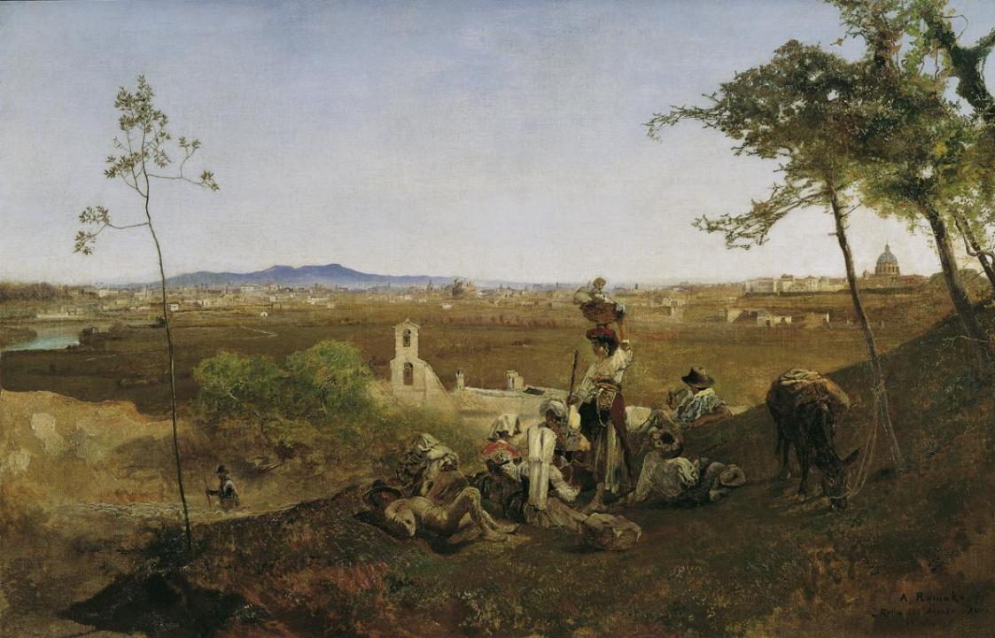 Anton Romako, Blick auf Rom vom Monte Mario, um 1865, Öl auf Leinwand, 80 x 124,5 cm, Belvedere ...