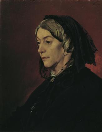 Anselm Feuerbach, Henriette Feuerbach, die Stiefmutter des Künstlers, 1871, Öl auf Leinwand, 63 ...