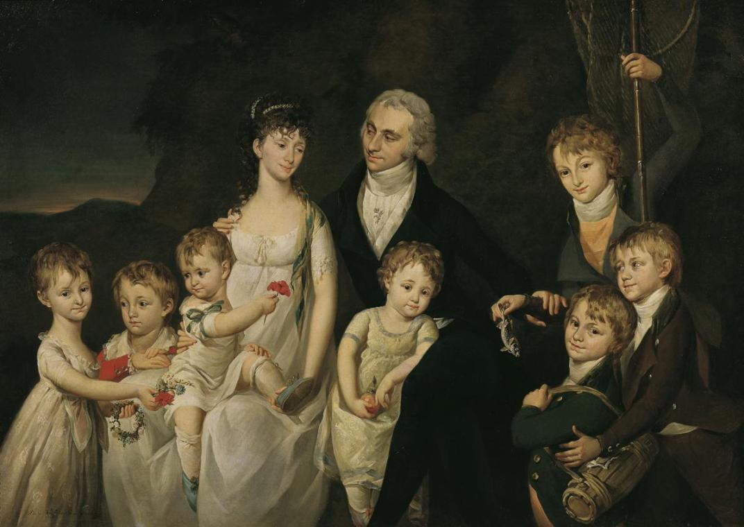 Barbara Krafft, Die Familie Anton von Marx, 1803, Öl auf Leinwand, 149 x 209 cm, Belvedere, Wie ...