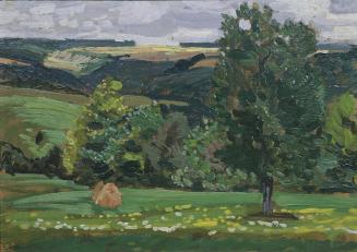 Wilhelm Legler, Landschaft in Württemberg, undatiert, Öl auf Karton, 35 x 49,5 cm, Belvedere, W ...