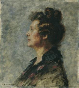 Rudolf Huber-Wiesenthal, Damenbildnis, Öl auf Leinwand, 56 x 50 cm, Belvedere, Wien, Inv.-Nr. 6 ...