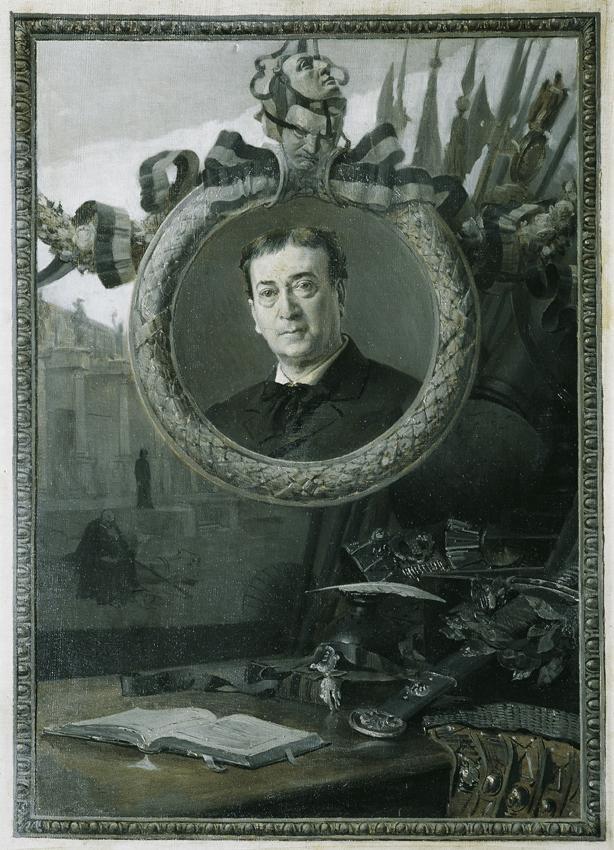 Hans Temple, Der Schauspieler Adolf von Sonnenthal (1834-1909), vor 1902, Öl auf Leinwand, 62 x ...