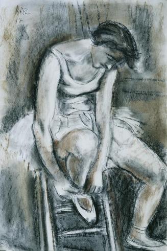 Iosif (Joseph) Iser, Balletttänzerin, 1957, Kreide auf Papier, 62 x 42,5 cm, Belvedere, Wien, I ...