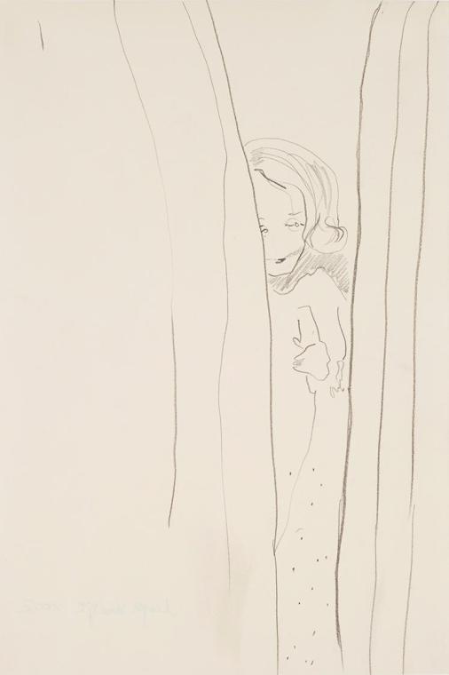 Maja Vukoje, Ohne Titel, 2002, Bleistift auf Papier, 29 × 19 cm, Schenkung Sammlung Ploner, Bel ...