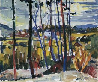 Kurt Conrad Loew, Landschaft in der Hinterbrühl, 1956, Öl auf Leinwand, 46 x 55 cm, Artothek de ...