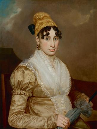 Unbekannter Künstler, Dame mit Goldhaube, um 1814, Öl auf Leinwand, 79 x 59 cm, Belvedere, Wien ...