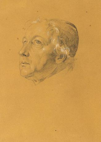 Johann Peter Krafft, Studie zu "Manfred in der Sterbestunde", vor 1825, Bleistift, weiß gehöht, ...