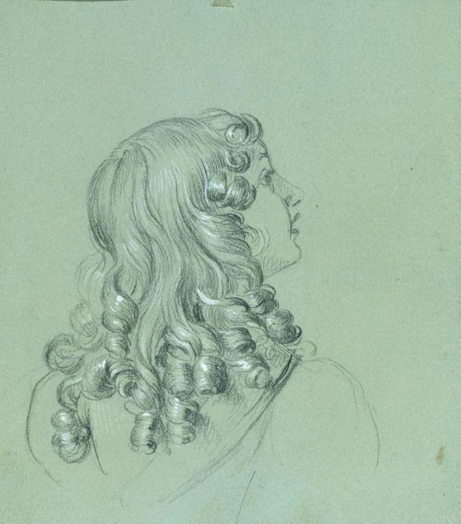 Johann Peter Krafft, Weibliche Studie zum "Einzug nach dem Pariser Frieden", vor 1828, Bleistif ...