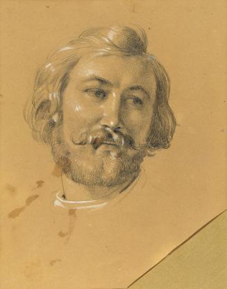 Johann Peter Krafft, Studie zu "Rüdiger und Angelika", um 1842, Bleistift auf Papier, weiß gehö ...
