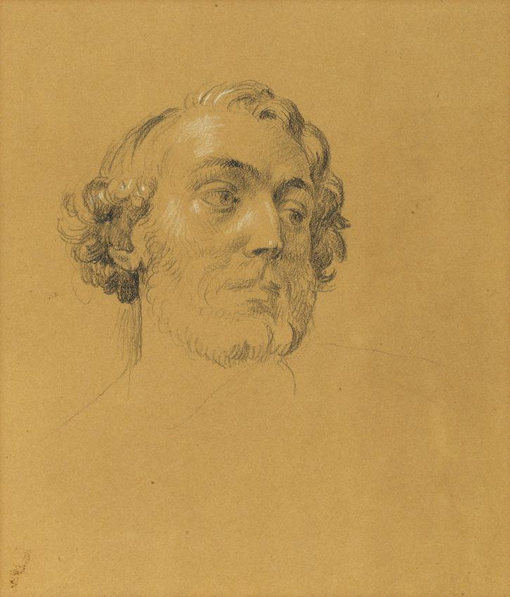 Johann Peter Krafft, Porträtstudie, Bleistift auf Papier, 20 x 17 cm, Belvedere, Wien, Inv.-Nr. ...