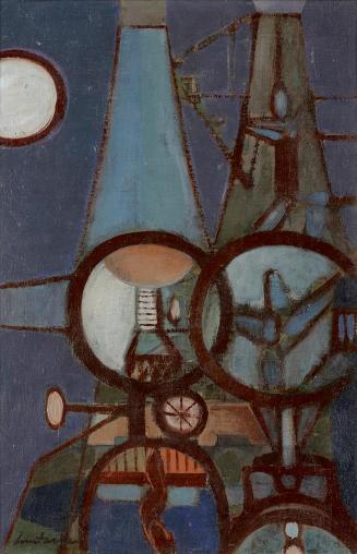 Jan Smetana, Zwei Lampen II, 1945, Öl auf Leinwand, 60 × 40 cm, Dauerleihgabe Sammlung Rotter,  ...
